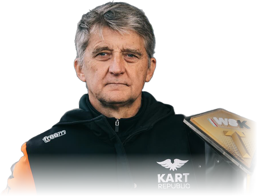 Dino Chiesa with a WSK trophy